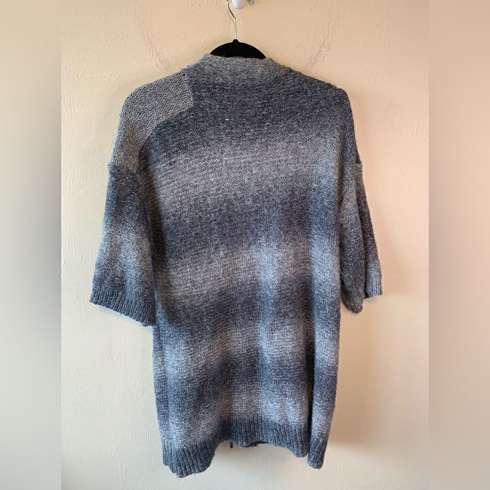 Space-Dyed Blue Zip-Up Sweater size 3 (L) - Picture 4 of 10